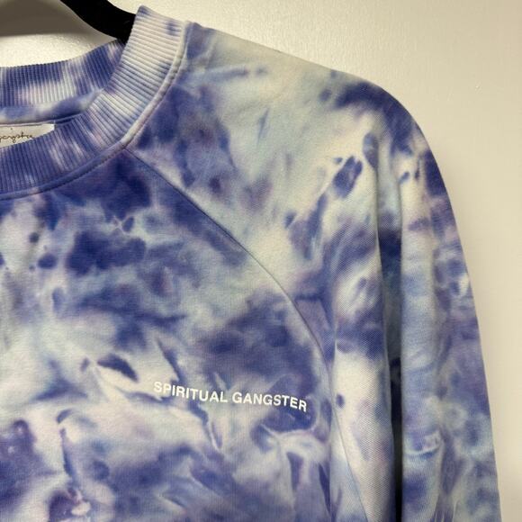 Spiritual Gangster Izzy Crop Crew Neck Sweatshirt Wildflower Tie Dye Size Small - Picture 3 of 9